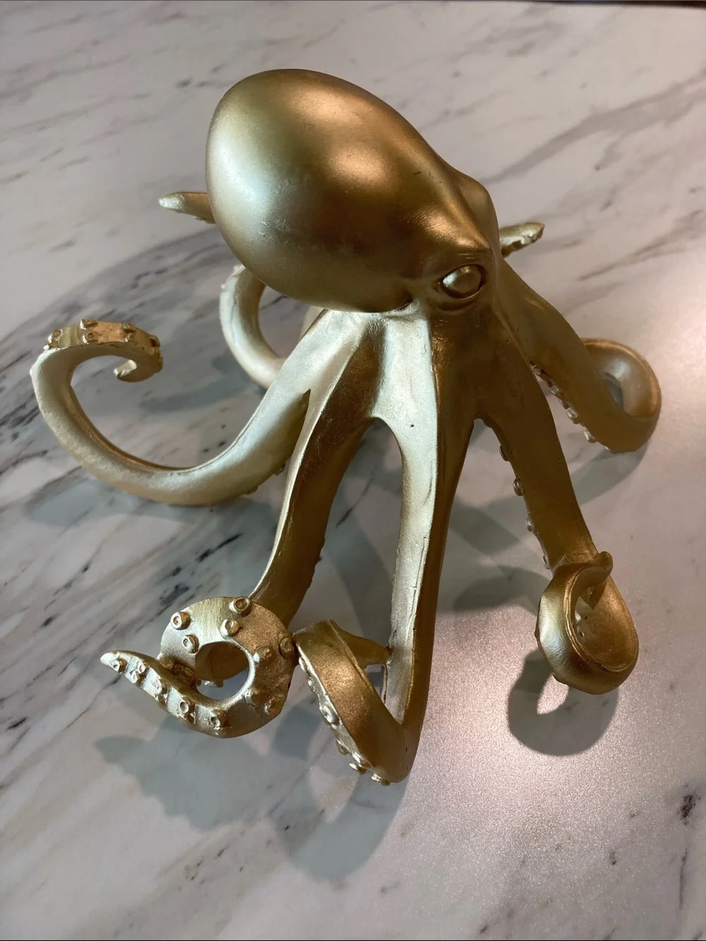 Octopus Decor Gold Tone